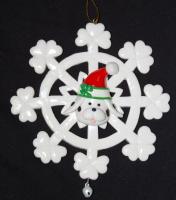 IRISH DOG SHAM SNOWFLAKE ORN